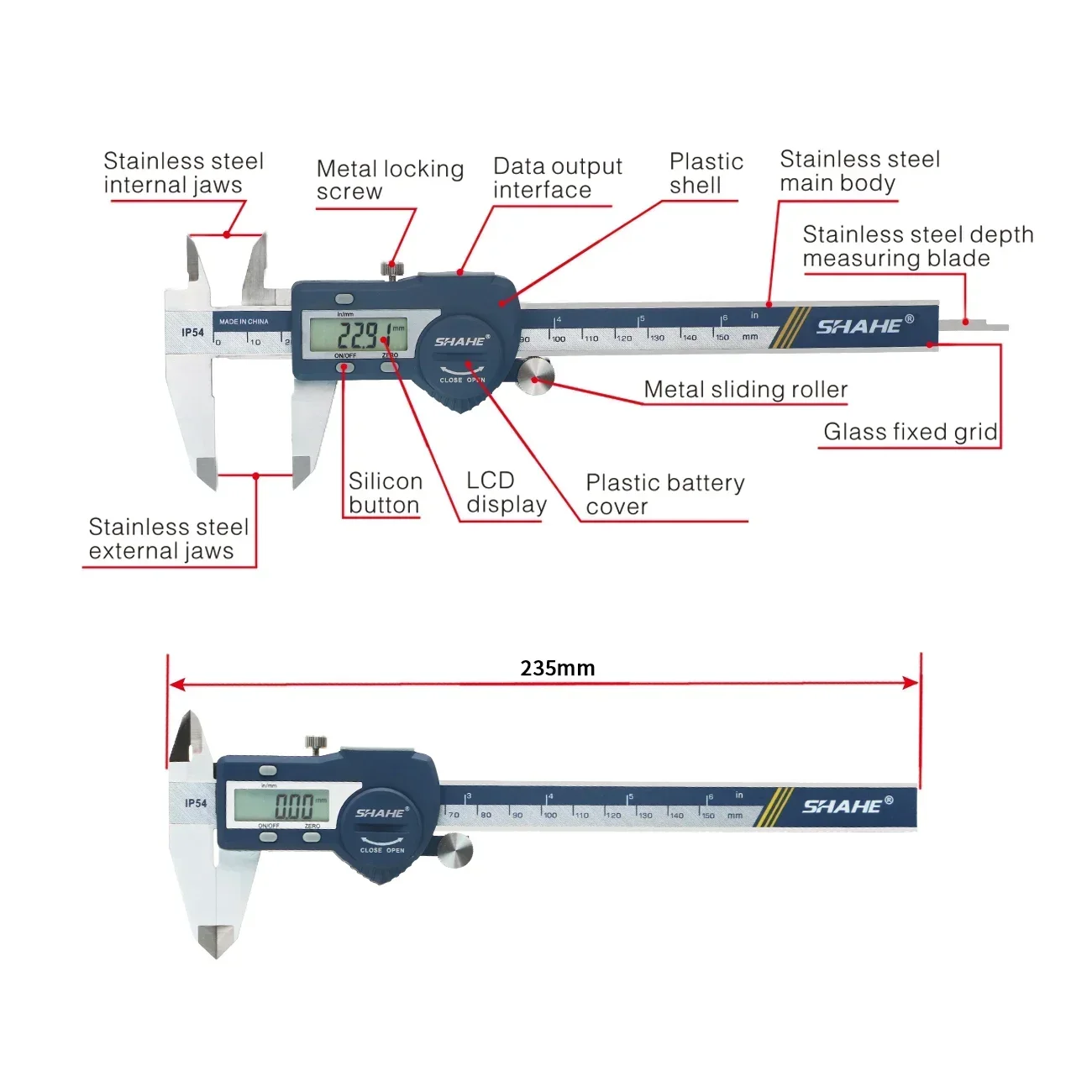 SHAHE Digital Caliper, 6 Inch/ - đánh giá và giá Digital Caliper 150Mm Stainless Steel