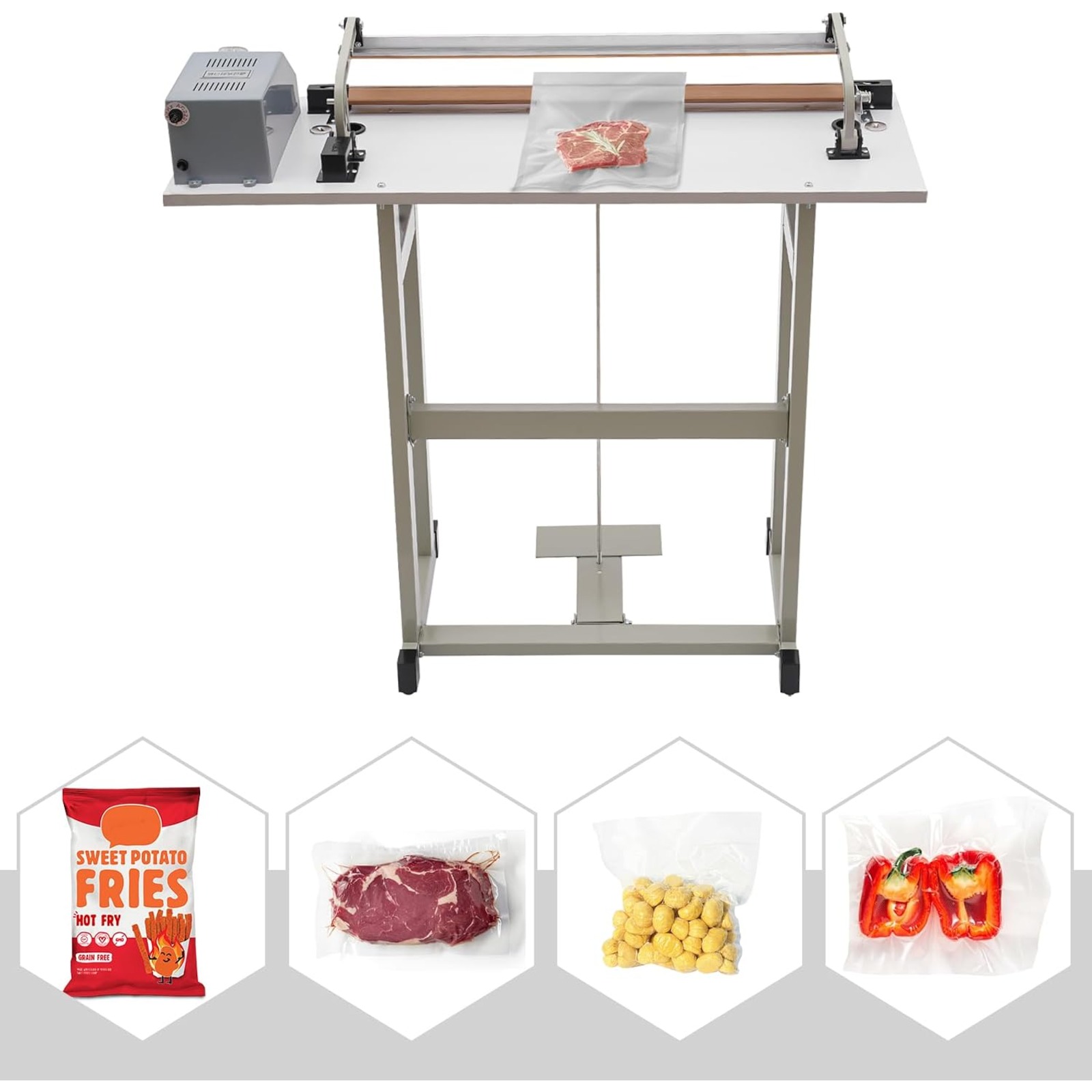 22.83 Inch Foot Pedal Impulse  - đánh giá và giá Plastic Bag Impulse Heat Sealer